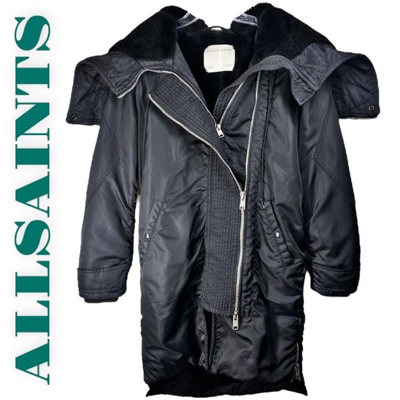 All Saints Jackets & Blazers - All Saints Black Oversized Jacket